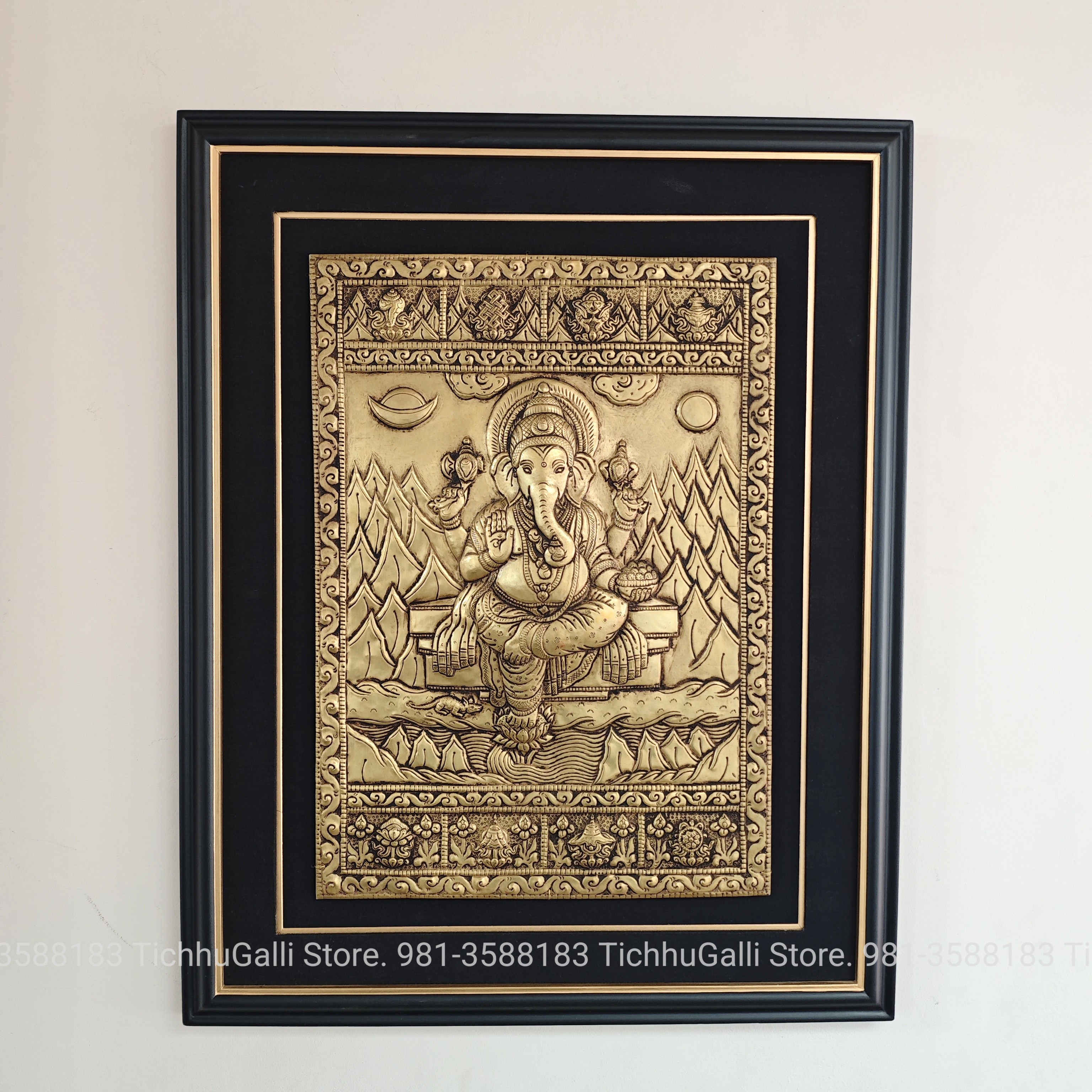 Premium Ganesh dbl matt black frame 30*24"
