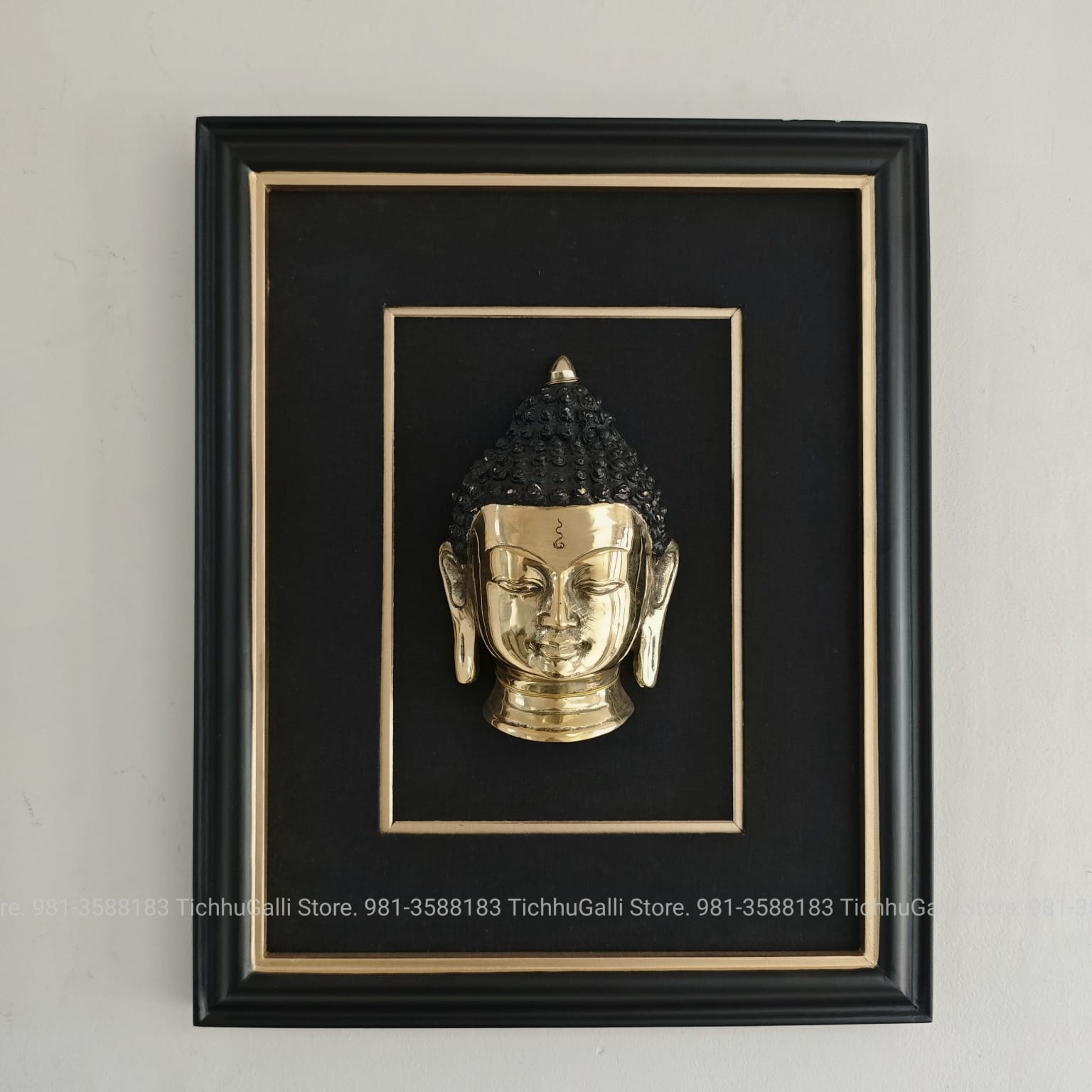 14*8" buddha face dlt matt black